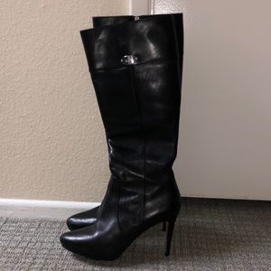 Coach Knee High Heel Boot Grace Black 8.5